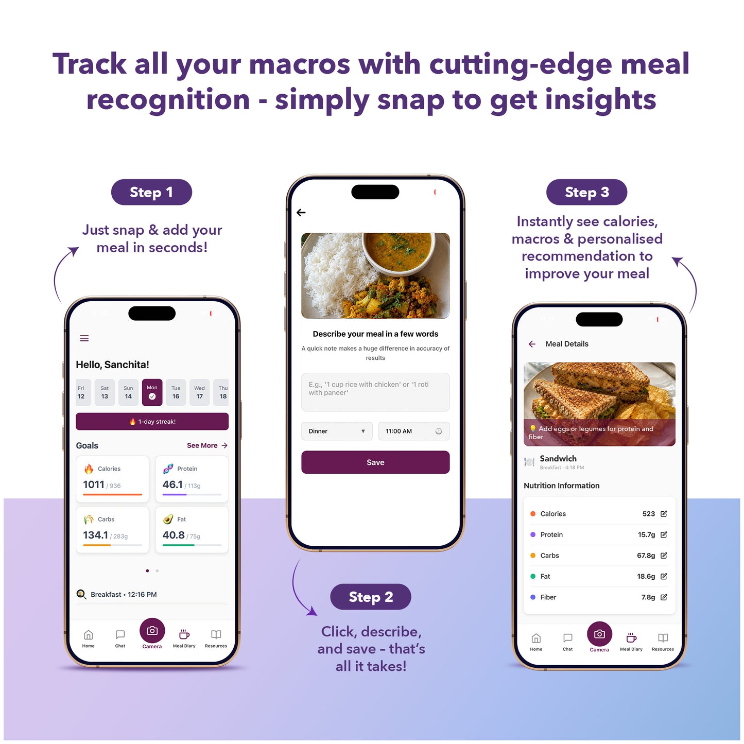 ‘30 days Get-Fit’ program with dietician and AI meal tracker
